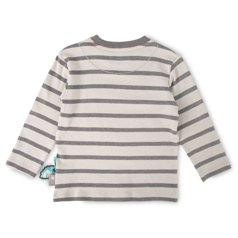 Sigikid Kinder Langarmshirt mit Wal Motiv, grau geringelt Bis zu 55% Rabatt