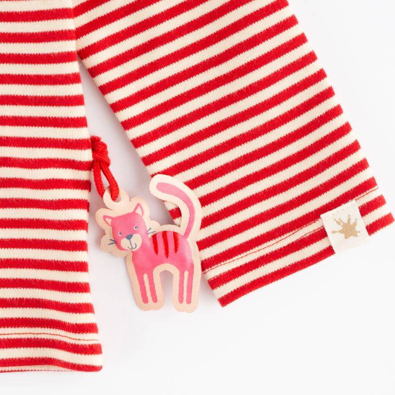 Sigikid Kinder Langarmshirt Katze, rot-weiß geringelt Discount Store für neue Produkte