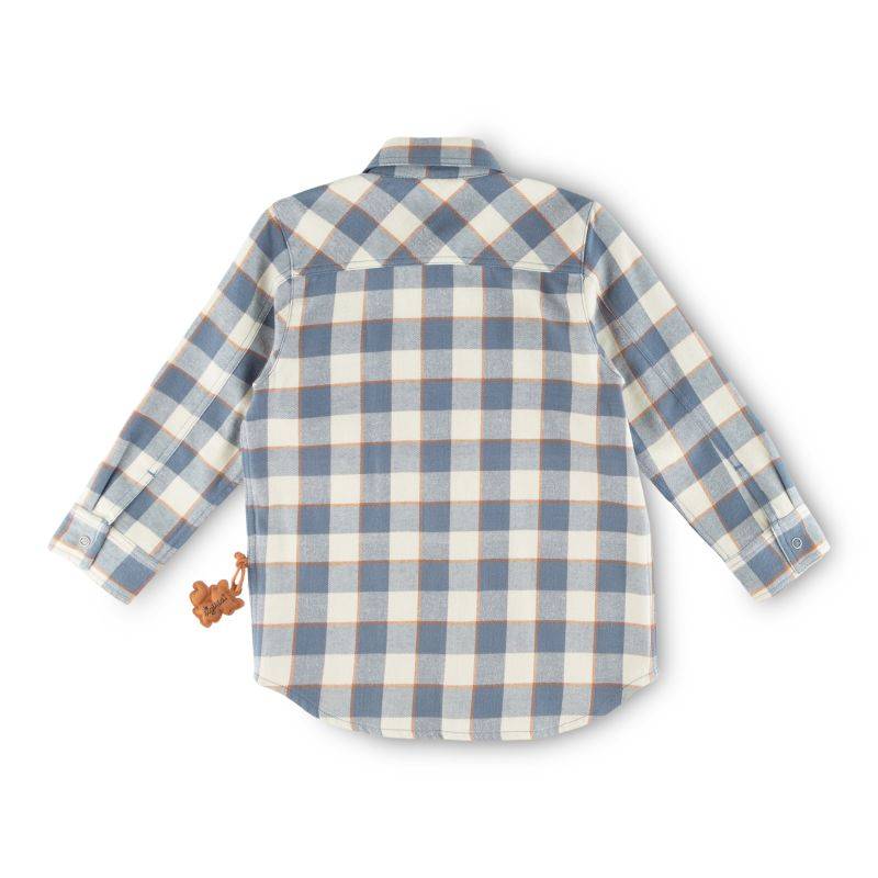 Sigikid Kinder Karo Flanell-Hemd, blau-weiß Clearance-Verkauf