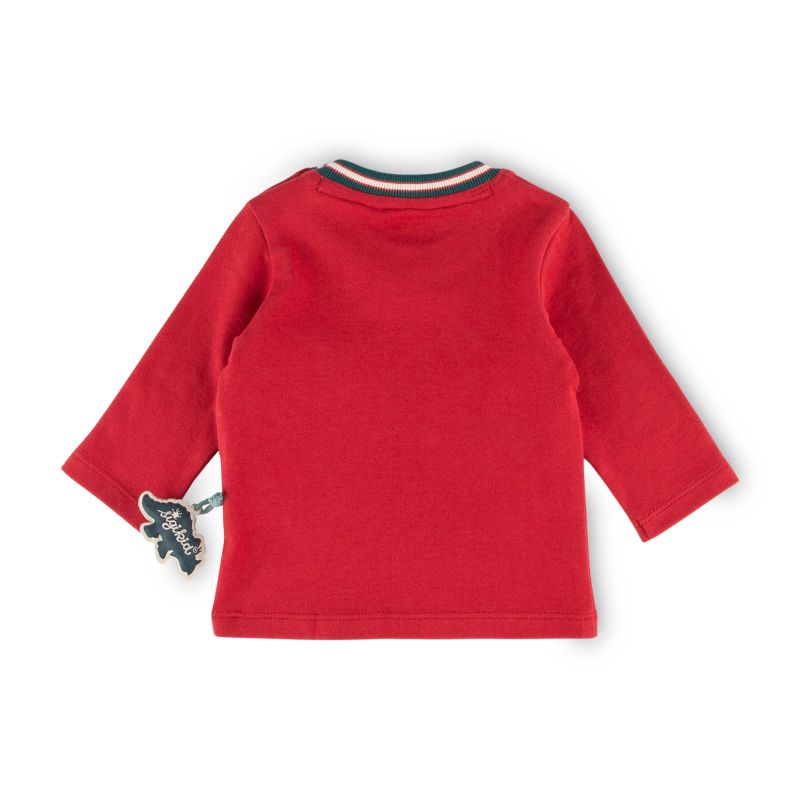 Sigikid Baby Langarmshirt Dino, dunkelrot Im Verkauf