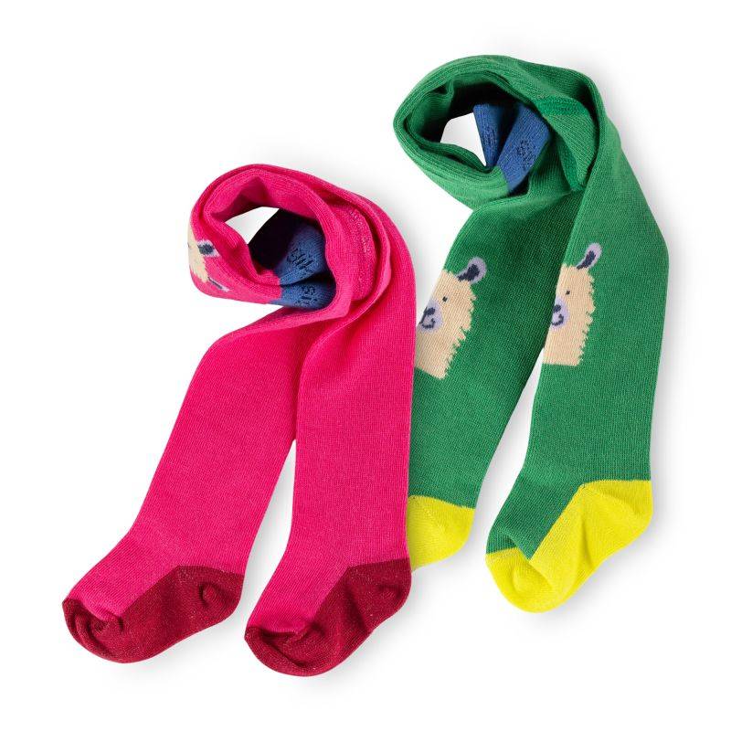Sigikid Baby Strumpfhosen 2er-Set Lama, grün und pink 2025