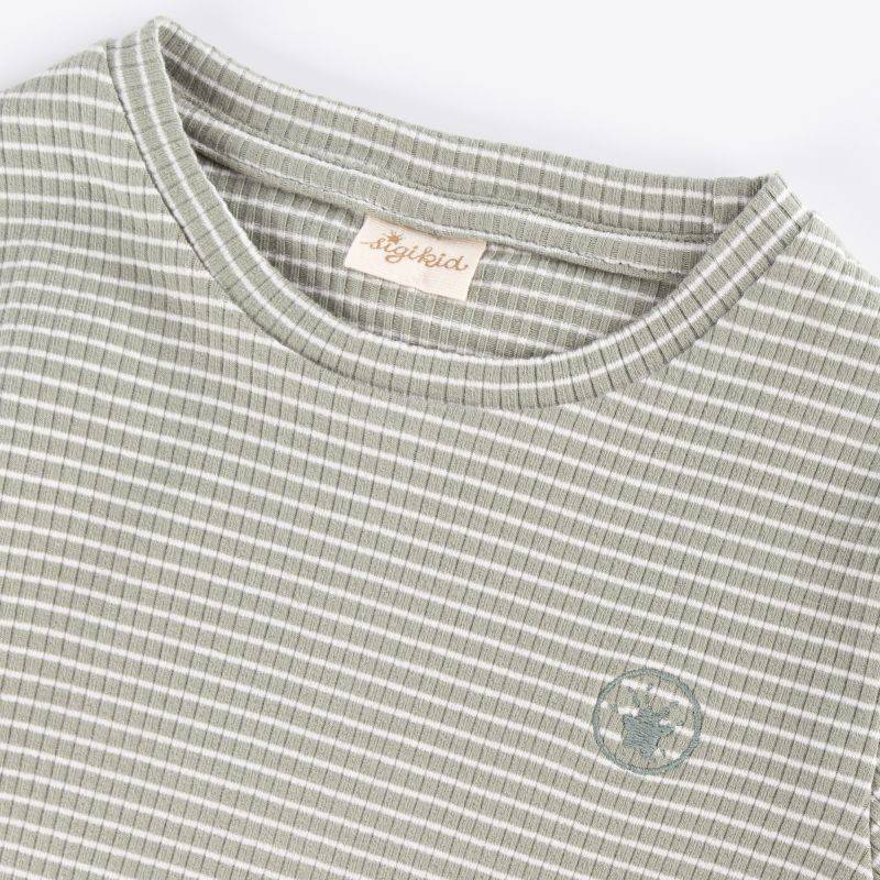 Sigikid Kinder Langarmshirt, grün-weiß geringelt Hotsell