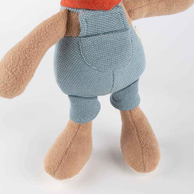 Sigikid Kuscheltier Hase mit Latzhose, blau Fabrikladen