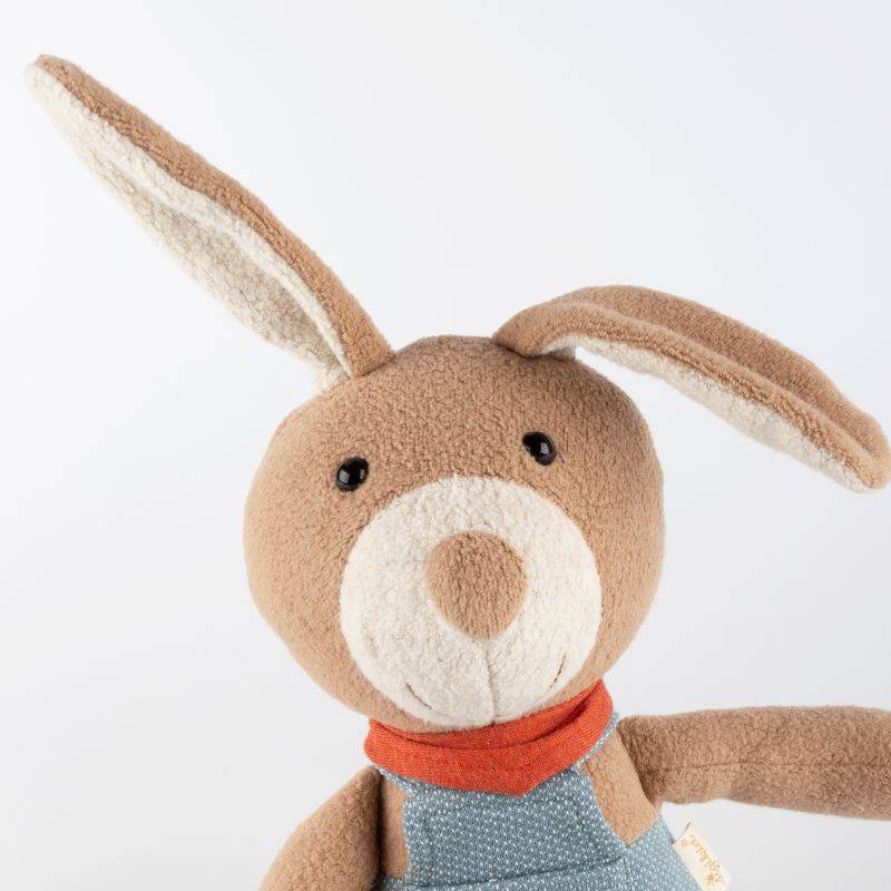 Sigikid Kuscheltier Hase mit Latzhose, blau Fabrikladen
