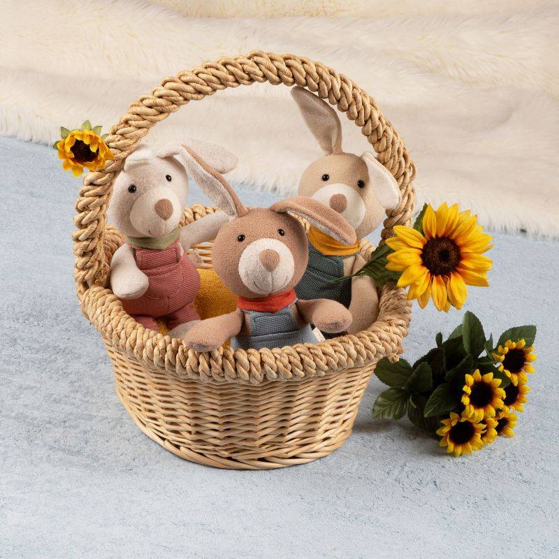 Sigikid Kuscheltier Hase mit Latzhose, blau Fabrikladen