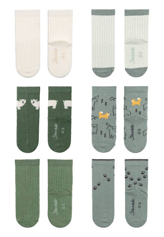 Sterntaler Socken 6er Pack Eisbär aus Baumwoll-Mix Lagerräumung