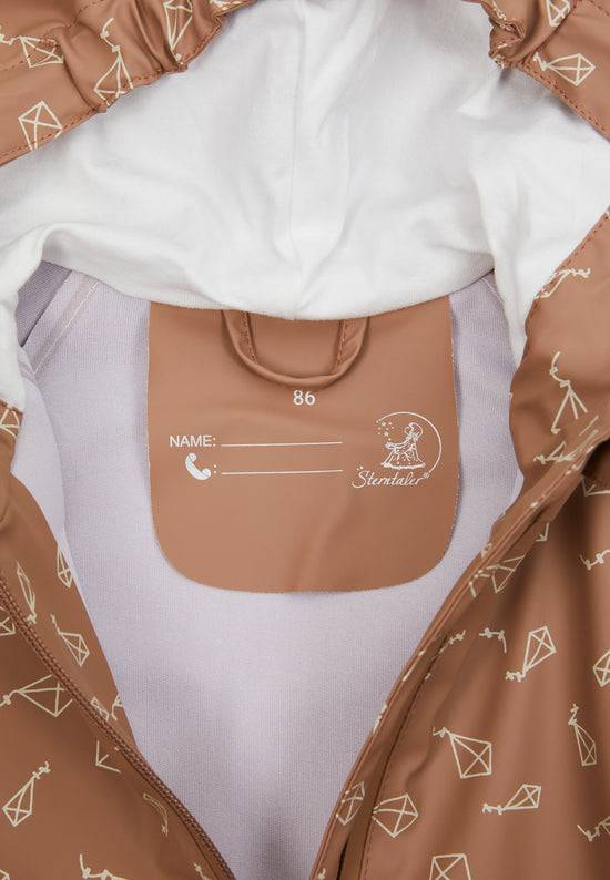 Sterntaler Regenjacke Drachen ungefüttert und wasserdicht, Braun 2025