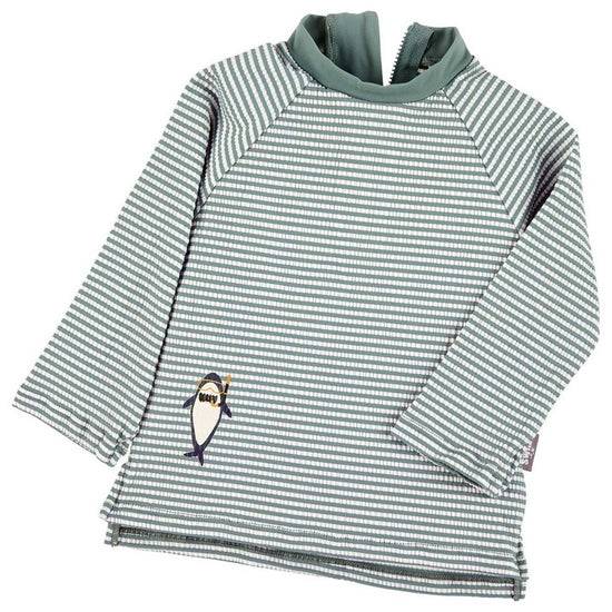 Sterntaler Langarm-Schwimmshirt in dunkelgrün mit Hai-Print Günstig kaufen