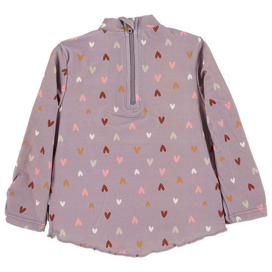Sterntaler Langarm-Schwimmshirt in lila mit Herzchen Muster Versandkostenfrei