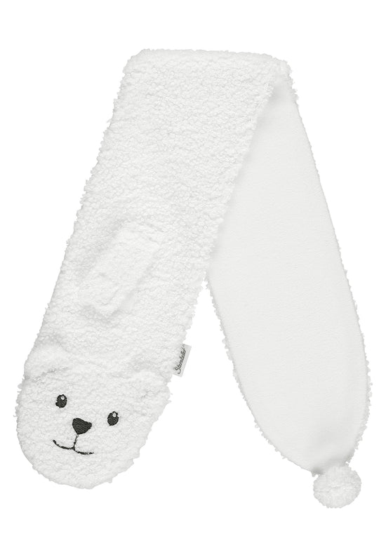Sterntaler Kinderschal aus Teddyplüsch mit Tiergesicht Eisbär Black Friday