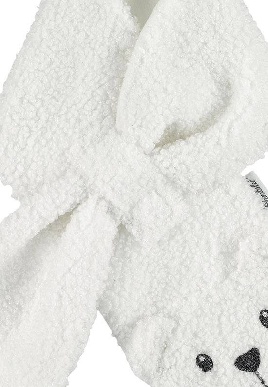Sterntaler Kinderschal aus Teddyplüsch mit Tiergesicht Eisbär Black Friday