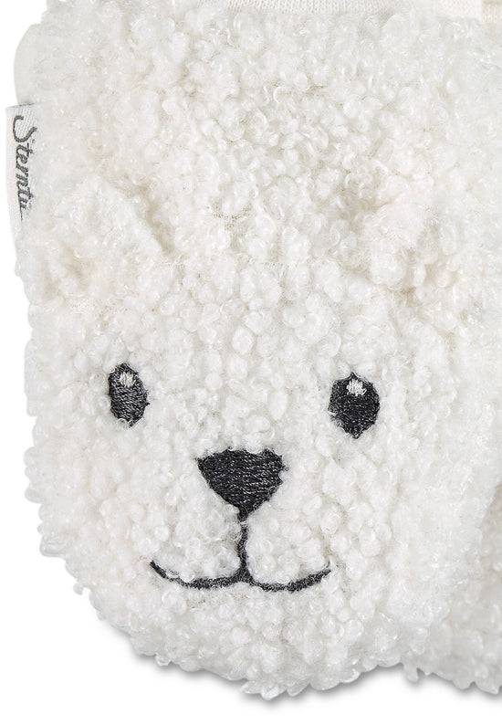 Sterntaler Fäustling aus Teddyflausch mit Tiergesicht Eisbär Cyber Monday