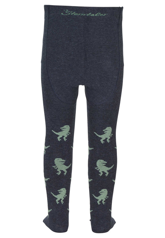Sterntaler Strumpfhose T-Rex in Blau melange mit grauen Dinos Im Verkauf