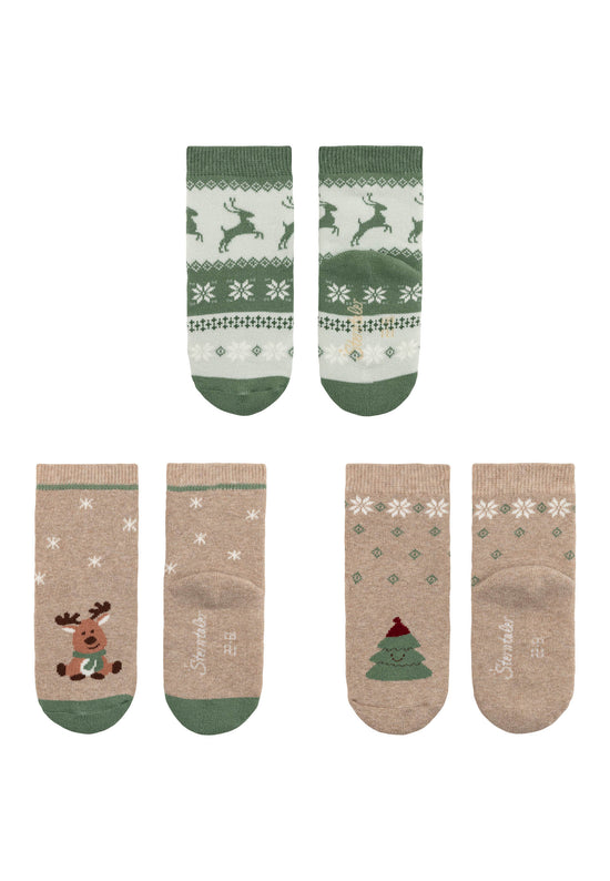 Sterntaler Socken 3er Pack Weihnachten aus Baumwoll-Mix 50% Rabatt für begrenzte Zeit