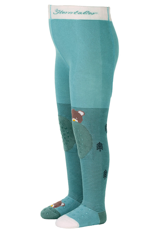 Sterntaler Krabbelstrumpfhose Ben mit Po-Motiv in Helltürkis Outlet