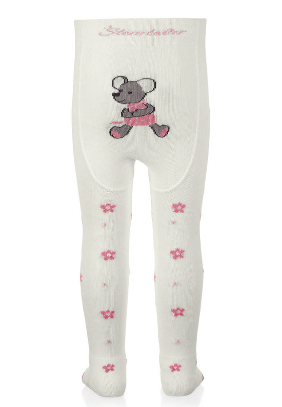 Sterntaler Krabbelstrumpfhose Mabel mit Po-Motiv in Ecru Auslauf