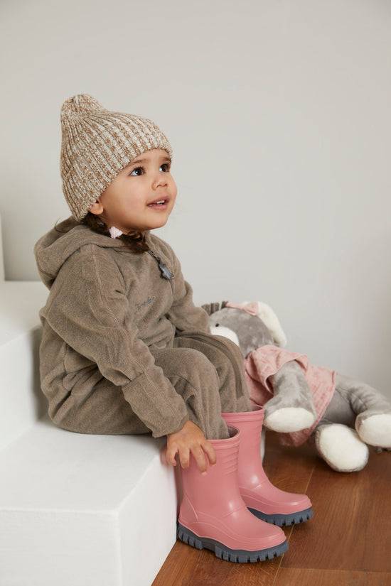 Sterntaler Mütze aus Strickware und Melange- Muster Begrenztes Angebot