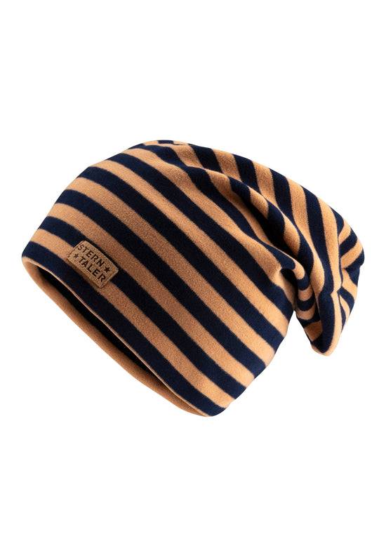 Sterntaler Beanie aus Microfleece bedruckt mit Ringeln Osterangebot