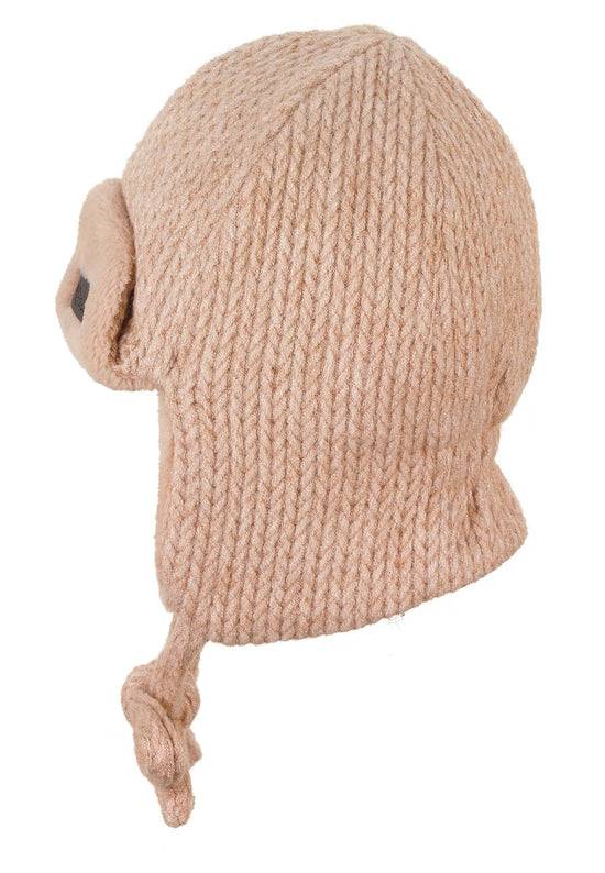 Sterntaler Fliegermütze in Strickoptik mit Bindeband Vatertagsangebot