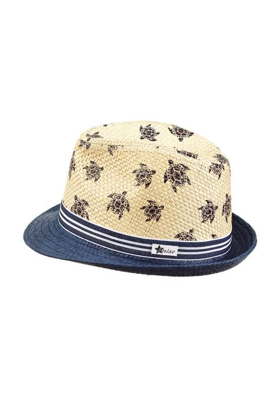 Sterntaler Strohhut mit "Turtle" Print und gestreiftem Band Letzter Tag