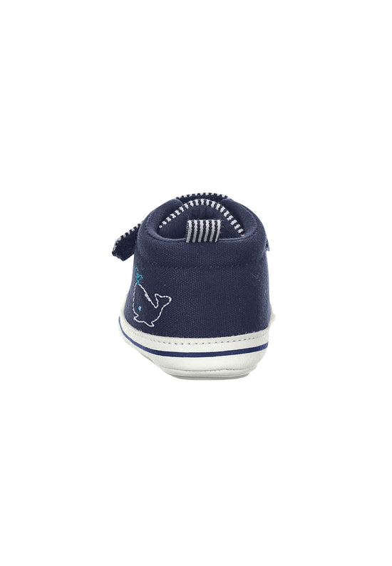 Sterntaler Babyschuh Marine aus Materialmix mit Stickerei Wal 50% Rabatt mit kostenlosem Versand