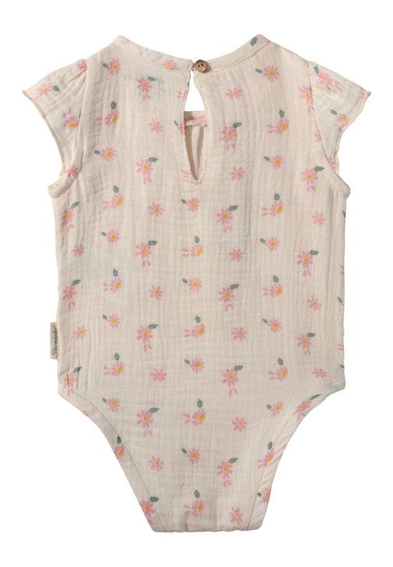 Sterntaler Baby Body bedruckt mit Gänseblümchen in ecru Weihnachtsangebot