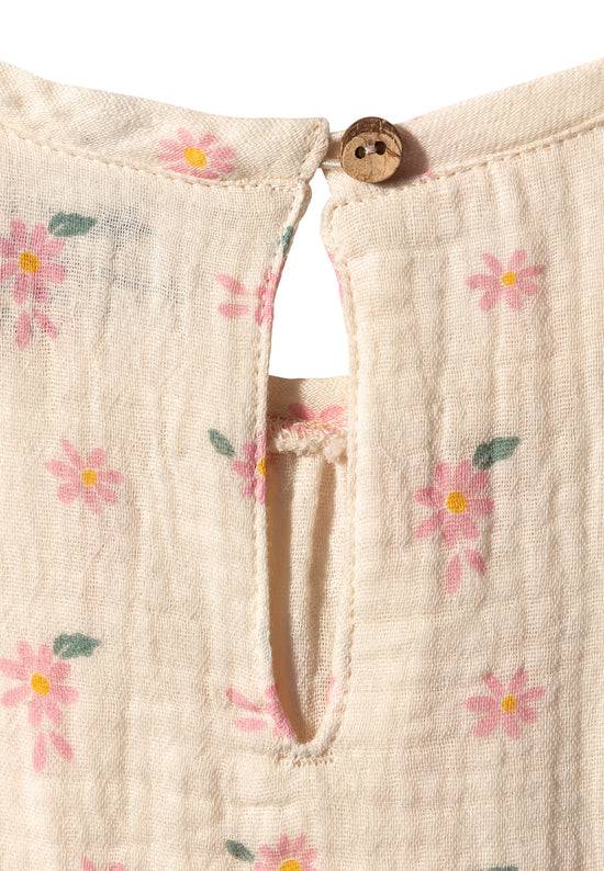Sterntaler Baby Body bedruckt mit Gänseblümchen in ecru Weihnachtsangebot