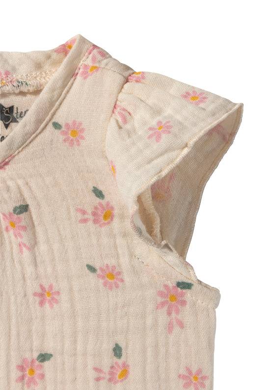 Sterntaler Baby Body bedruckt mit Gänseblümchen in ecru Weihnachtsangebot