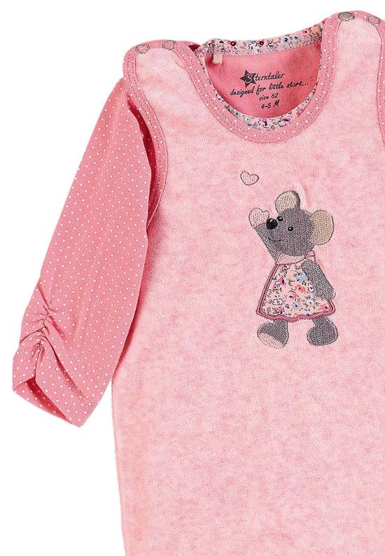 Sterntaler Strampler-Set Nicki Maus Mabel in Rosa Valentinstagsangebot