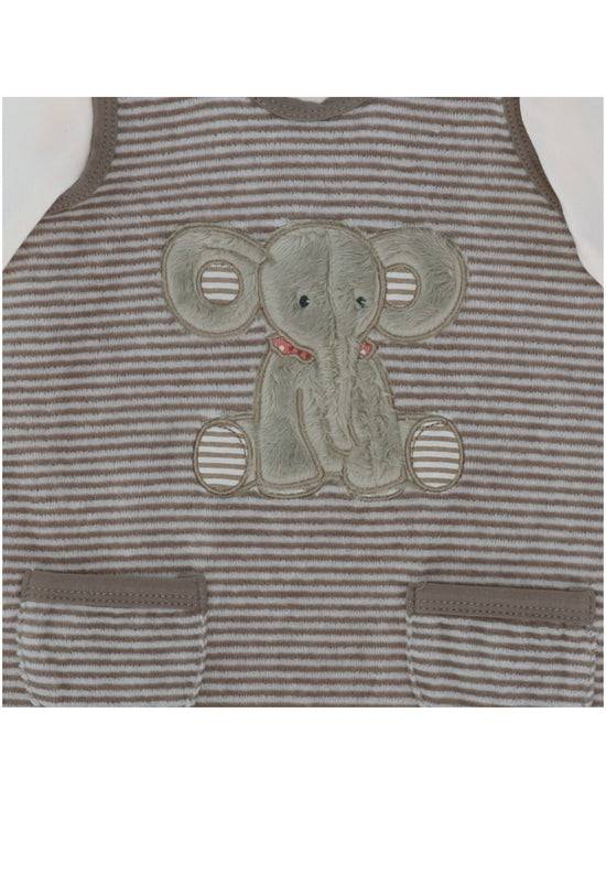 Sterntaler Baby Strampler aus Nicki, Motiv Elefant Eddy, Grau Lagerräumung