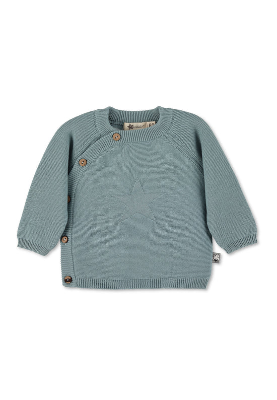 Sterntaler GOTS Strick-Jacke uni in Grün, Marine oder Grau Zeitlich begrenztes Angebot