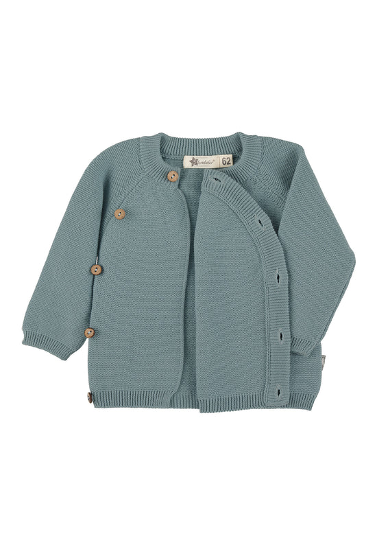 Sterntaler GOTS Strick-Jacke uni in Grün, Marine oder Grau Zeitlich begrenztes Angebot