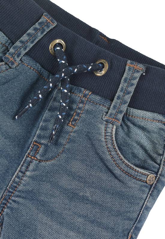 Sterntaler Jeanshose aus elastischem Sweat Denim in Marine Große Rabatte