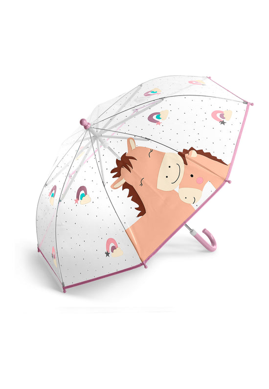 Sterntaler Kinder Regenschirm Pauline Transparent/Lila/Braun Verkauf