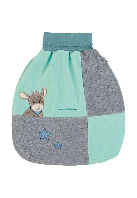 Sterntaler Strampelnest Esel Emmi aus Microfleece,Türkis/Grau 50% Rabatt mit kostenlosem Versand