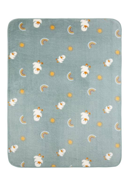 Sterntaler Babydecke mit Motiv Ente Edda in steingrün zollfrei