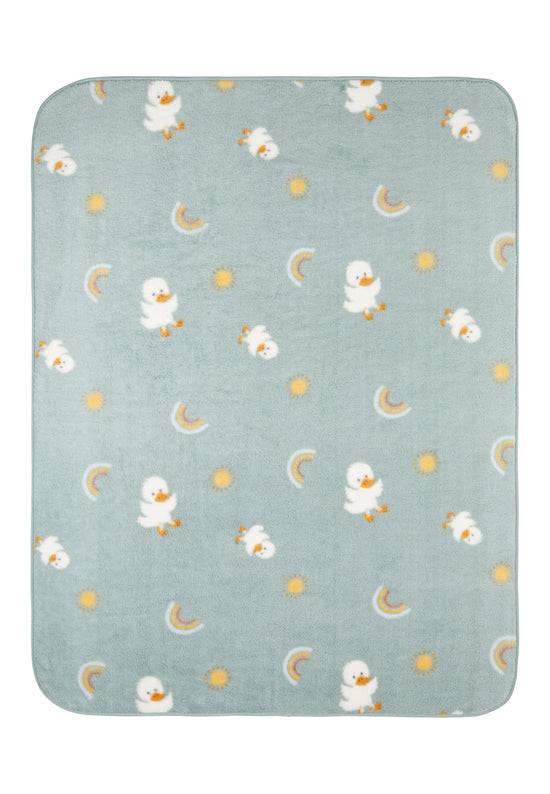 Sterntaler Babydecke mit Motiv Ente Edda in steingrün zollfrei