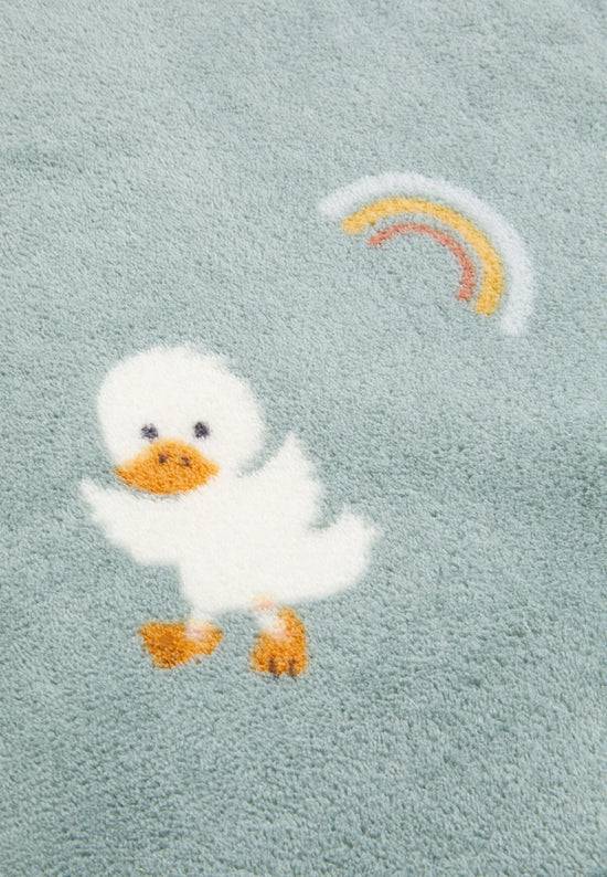 Sterntaler Babydecke mit Motiv Ente Edda in steingrün zollfrei