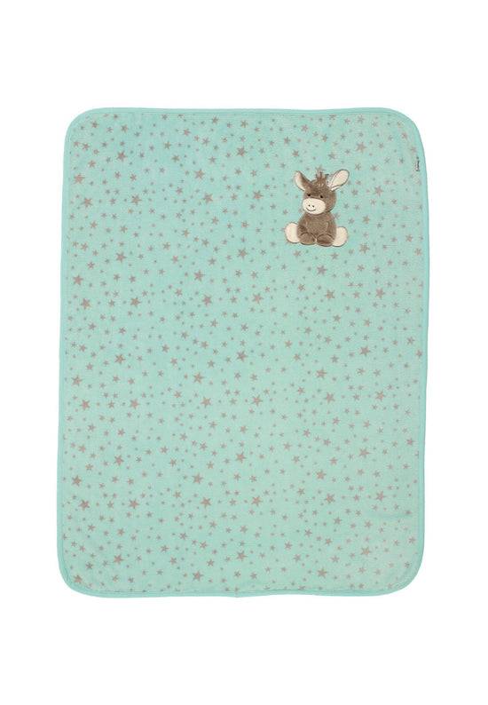 Sterntaler Plüsch-Decke Esel Emmi in Türkis, 100x75cm 50% Rabatt für begrenzte Zeit