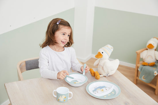 Sterntaler Kindergeschirrset Ente Edda in steingrün 2025