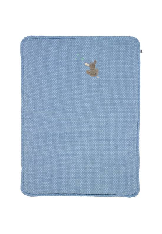 Sterntaler Schmusedecke wattiert Esel Emmi in Blau, 75x100cm Fabrikverkauf