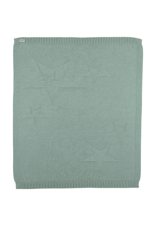 Sterntaler Strick-Schmusedecke mit eingestrickten Sternen Großer Ausverkauf