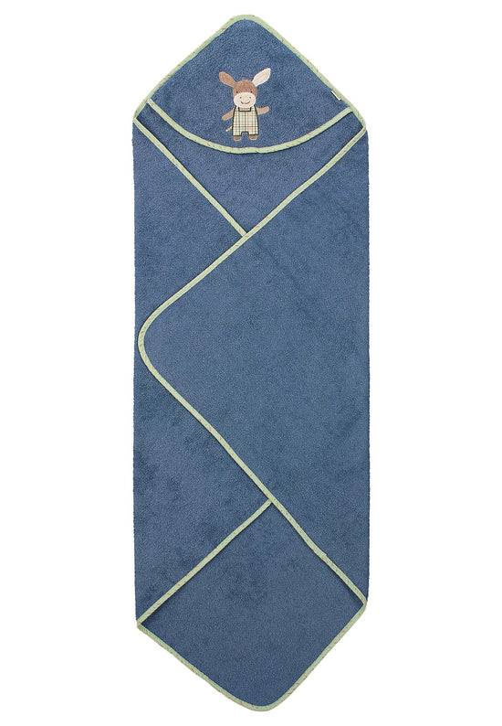 Sterntaler Badetuch 100x100 Esel Emmilius in Mittelblau Jubiläumsangebot
