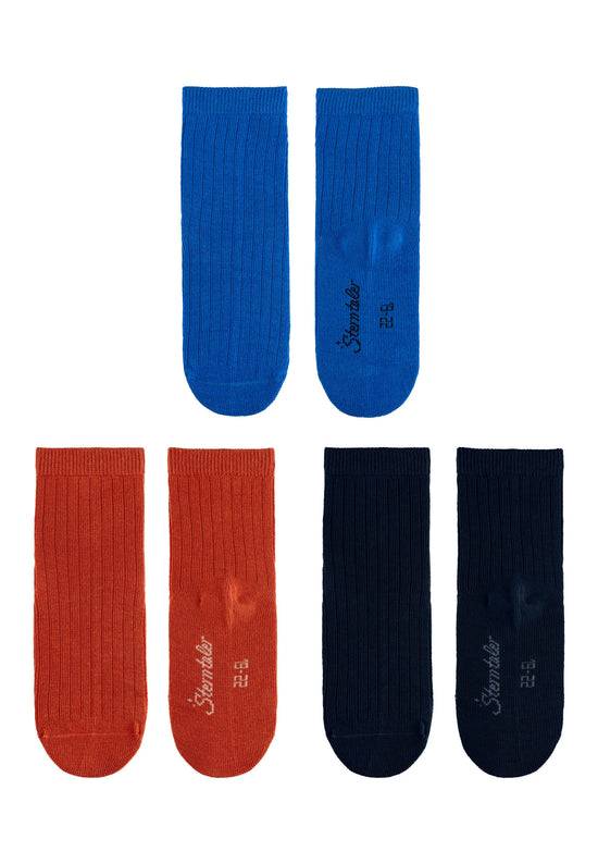 Sterntaler 3er Pack Baumwoll-Socken mit Rippenmuster Im Verkauf