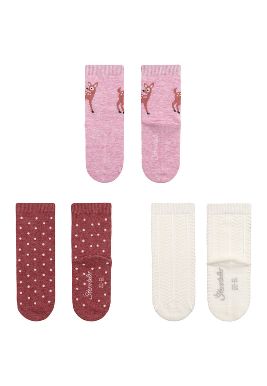 Sterntaler 3er Pack Baumwollsocken mit Rehkitz-Motiv zollfrei