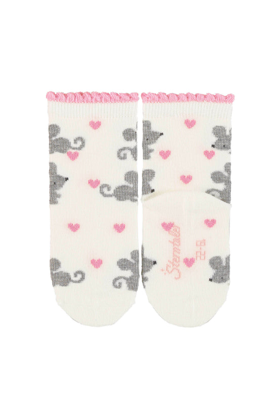 Sterntaler Socken im 3er-Pack Katzengesicht, Herz und Maus 50% Rabatt für begrenzte Zeit