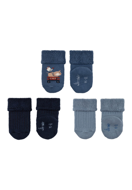 Sterntaler Baby Socken 3er Set Tiere aus Baumwoll-Mischgewebe Auslauf