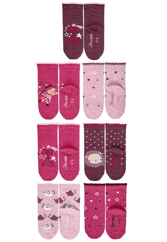 Sterntaler Socken für Mädchen, im 7er-Pack Versandkostenfrei