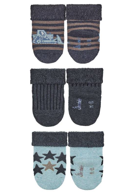 Sterntaler Babysocken 3er-Pack Bagger, uni und Sterne Heißer Verkauf