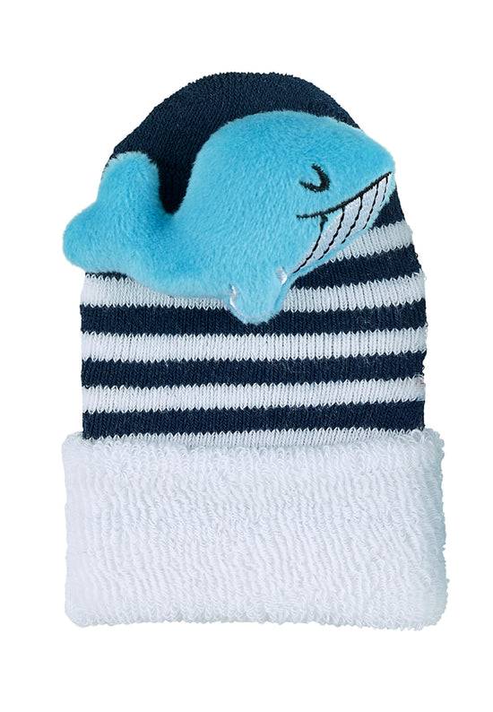 Sterntaler Baby Rasselsocken Wal in Marine mit Ringel Blitzangebot